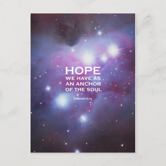Hebräer 6:19 postkarte (Vorderseite)