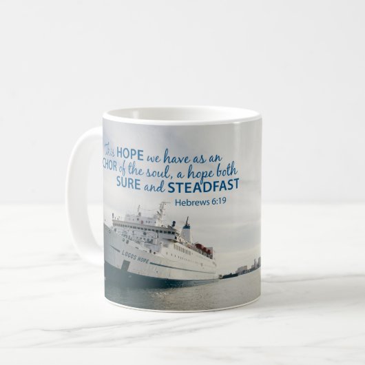 Hebräer-6:19 Tasse (Vorderseite Links)