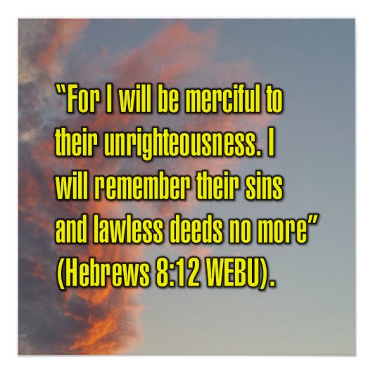 Hebräer 8:12 WEBU Poster (Vorderseite)
