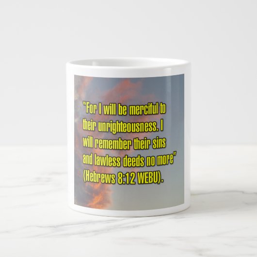 Hebräer 8:12 WEBU Tasse (Vorderseite)