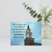 Hebräisch 10:25 postkarte (Stehend Vorderseite)