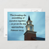 Hebräisch 10:25 postkarte (Vorne/Hinten)