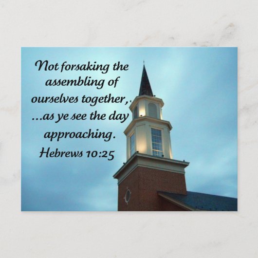 Hebräisch 10:25 postkarte (Vorderseite)