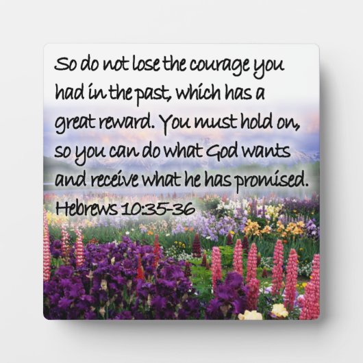 Hebräisch 10:35-36 fotoplatte (Vorderseite)