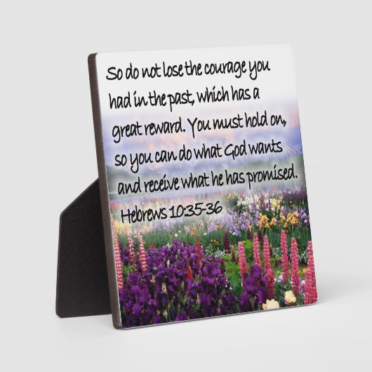 Hebräisch 10:35-36 fotoplatte (Vorderseite)