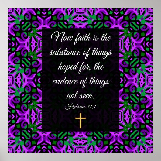 Hebräisch 11:1 poster (Vorne)