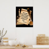 Hebräisch 11:1 poster (Küche)