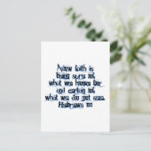 Hebräisch 11:1 postkarte (Stehend Vorderseite)