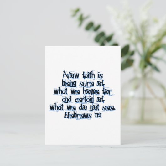 Hebräisch 11:1 postkarte (Stehend Vorderseite)