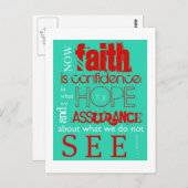 Hebräisch 11:1 postkarte (Vorne/Hinten)