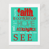 Hebräisch 11:1 postkarte (Vorderseite)