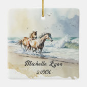 Hebräisch 12 1-2 Lasse uns Laufen mit Ausdauerpfer Keramikornament (Rückseite)