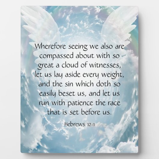 Hebräisch 12:1 fotoplatte (Vorderseite)