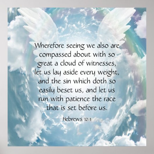 Hebräisch 12:1 poster (Vorne)