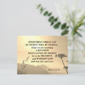 Hebräisch 12:27-28 ALLES, WAS GESCHÜTZT WERDEN KAN Postkarte (Stehend Vorderseite)