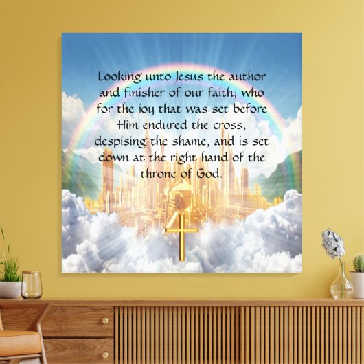 Hebräisch 12:2 leinwanddruck (Insitu (Wohnzimmer))