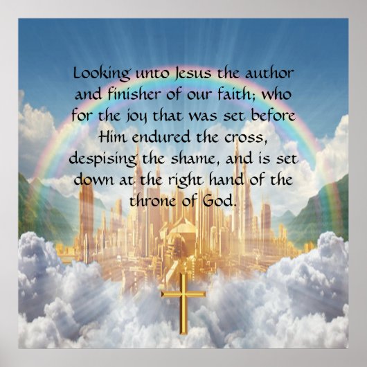 Hebräisch 12:2 poster (Vorne)