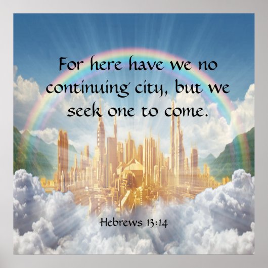 Hebräisch 13:14 poster (Vorne)