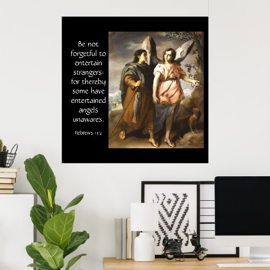 Hebräisch 13:2 poster (Heimbüro)