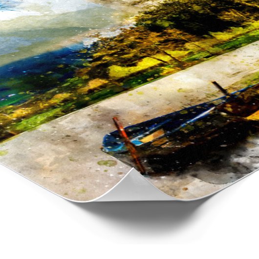 Hebräisch 13:5 Ich werde dich nie verlassen oder d Poster (Ecke)