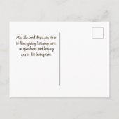 Hebräisch 13:5 Ich werde dich nie verlassen oder d Postkarte (Rückseite)