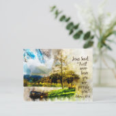 Hebräisch 13:5 Ich werde dich nie verlassen oder d Postkarte (Stehend Vorderseite)