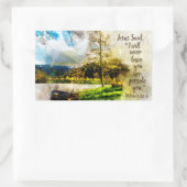 Hebräisch 13:5 Ich werde dich nie verlassen oder d Rechteckiger Aufkleber (Tasche)