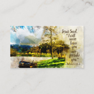 Hebräisch 13:5 Ich werde dich nie verlassen oder d Visitenkarte