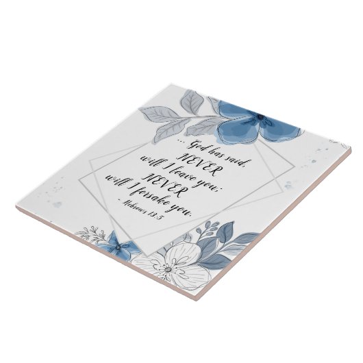 Hebräisch 13:5 NIE Verlass ich dir Fliese (Seite)