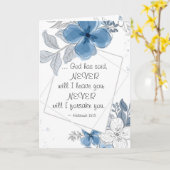 Hebräisch 13:5 NIE Verlass ich dir Karte (Gelbe Blume)