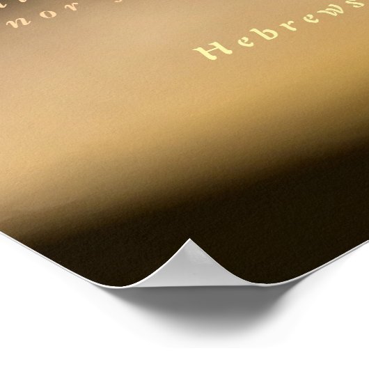 Hebräisch 13:5 poster (Ecke)