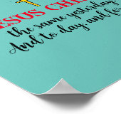 Hebräisch 13:8 "Jesus Christus ist dasselbe.." Poster (Ecke)