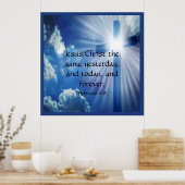 Hebräisch 13:8 poster (Küche)