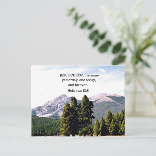 Hebräisch 13:8 postkarte (Stehend Vorderseite)