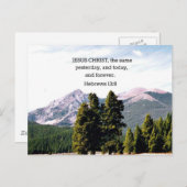 Hebräisch 13:8 postkarte (Vorne/Hinten)