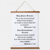 Hebräisch 2:18 wandteppich mit holzrahmen (Vorderseite)