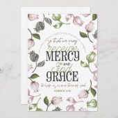 Hebräisch 4:16 Anführungszeichen mit weißer Blumen Dankeskarte (Vorne/Hinten)