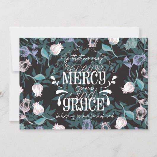 Hebräisch 4:16 zitiert schwarz dankeskarte (Vorderseite)