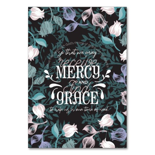 Hebräisch 4:16 zitiert schwarz tischnummer (Vorderseite)