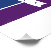 Hebräisch "AHAVAH" = "LIEBE" auf einem Regenbogen Poster (Ecke)