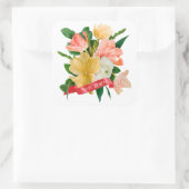 Hebräisch: Eshet Chayil - [jüdische] Frau der Ehre Quadratischer Aufkleber (Tasche)