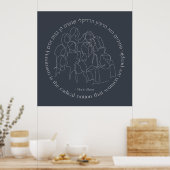 Hebräisch: Feminismus ist das Radikale... Judenfem Poster (Küche)