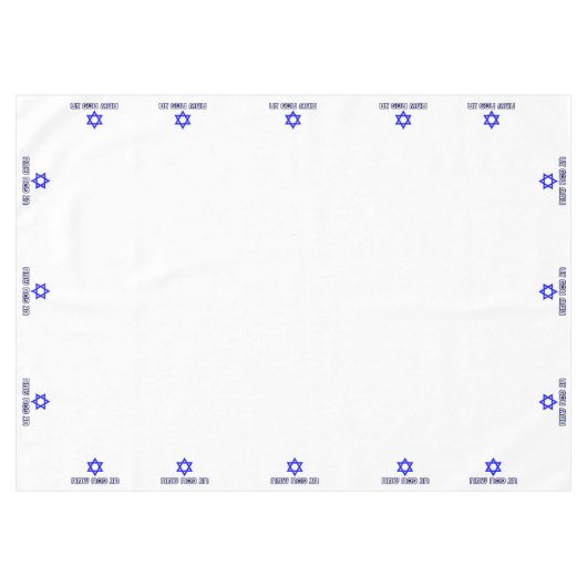 Hebräisch Happy Pessach Star of David (MED) Pessac Tischdecke (Vorderseite (Horizontal))