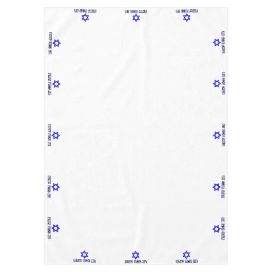 Hebräisch Happy Pessach Star of David (MED) Pessac Tischdecke (Vorderseite)