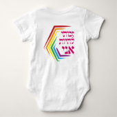Hebräisch: Ich habe das Recht, ME zu sein - jüdisc Baby Strampler (Rückseite)