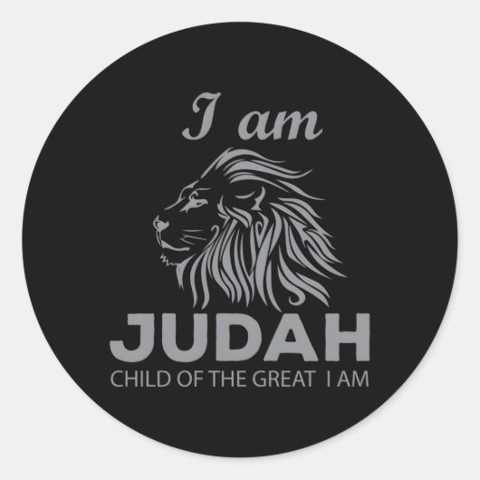 Hebräisch Israelite I Am Judah Lion Child Runder Aufkleber (Vorderseite)