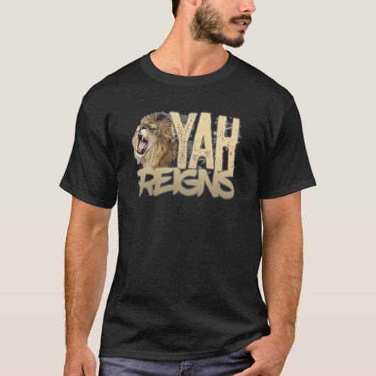 Hebräisch Israelite Kleidung Judah Yah Reigns Tora T-Shirt (Vorderseite)