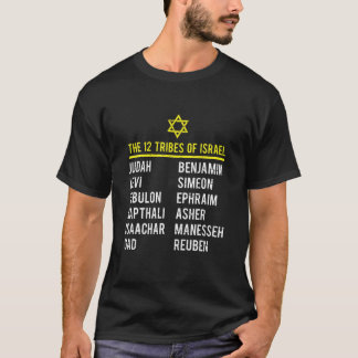 Hebräisch Israelite T 12 Stämme Israels Yah T-Shirt