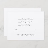 Hebräisch jüdische Hochzeit RSVP Ivory Metallic (Vorne/Hinten)