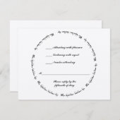 Hebräisch jüdische Hochzeit RSVP Ivory Metallic (Vorne/Hinten)